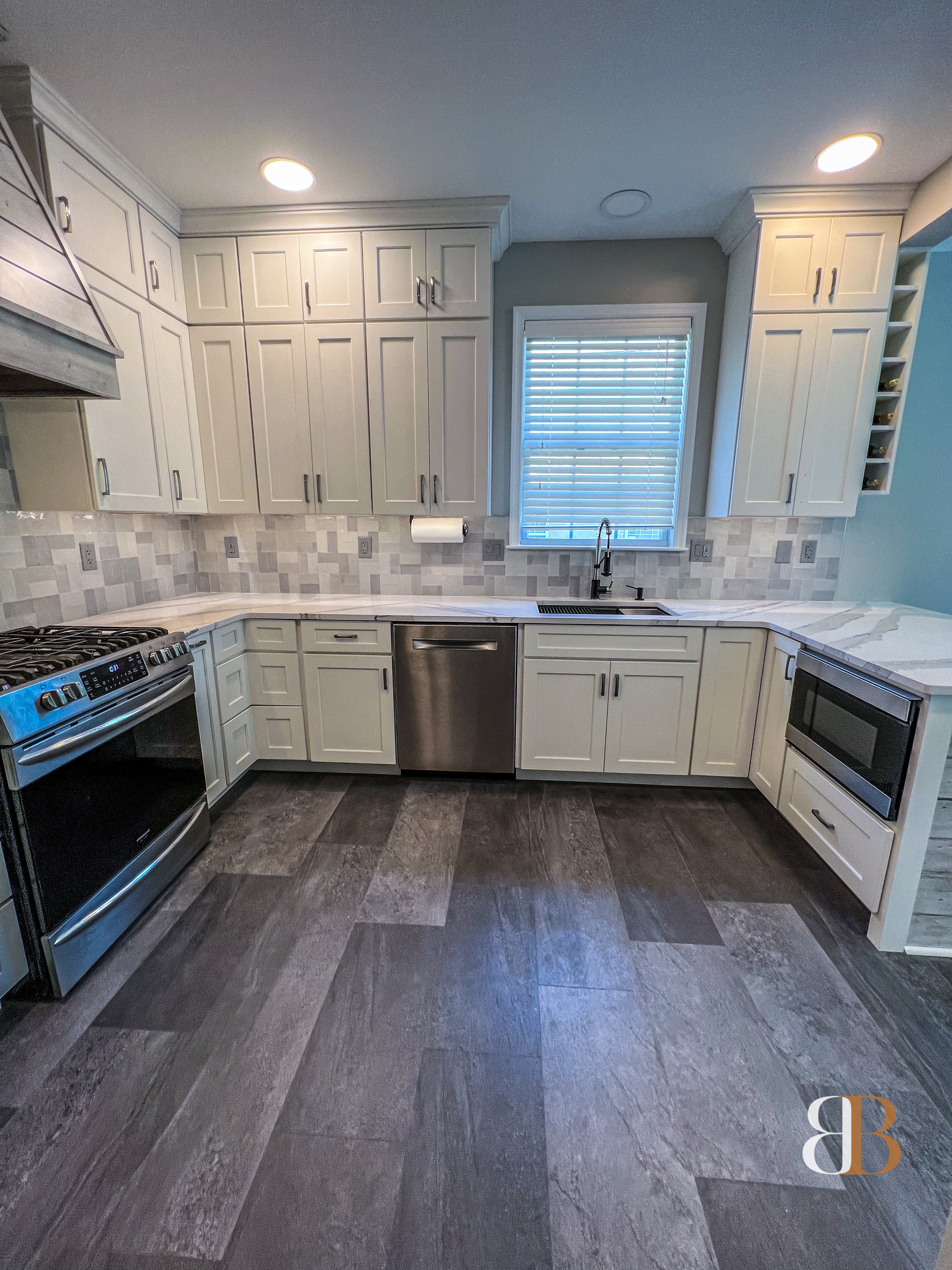 Custom cabinetry in a B&B Associates kitchen renovation